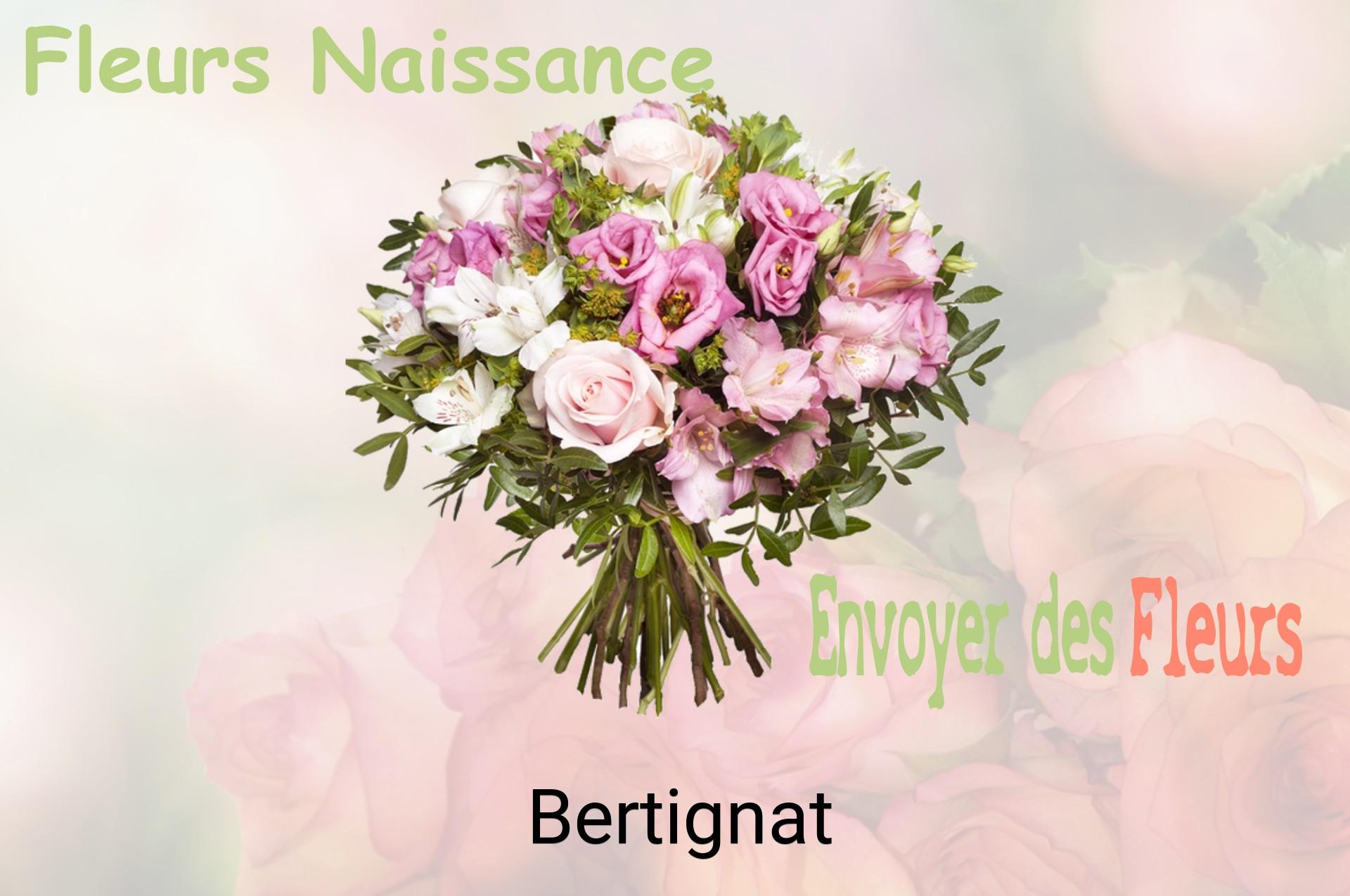Bouquet de fleurs de naissance livré à Bertignat